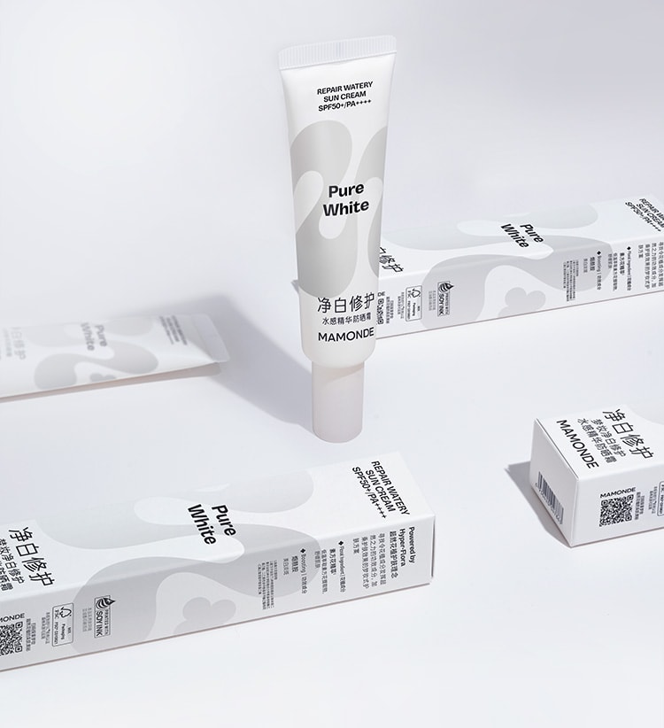 净白修护水感精华防晒霜