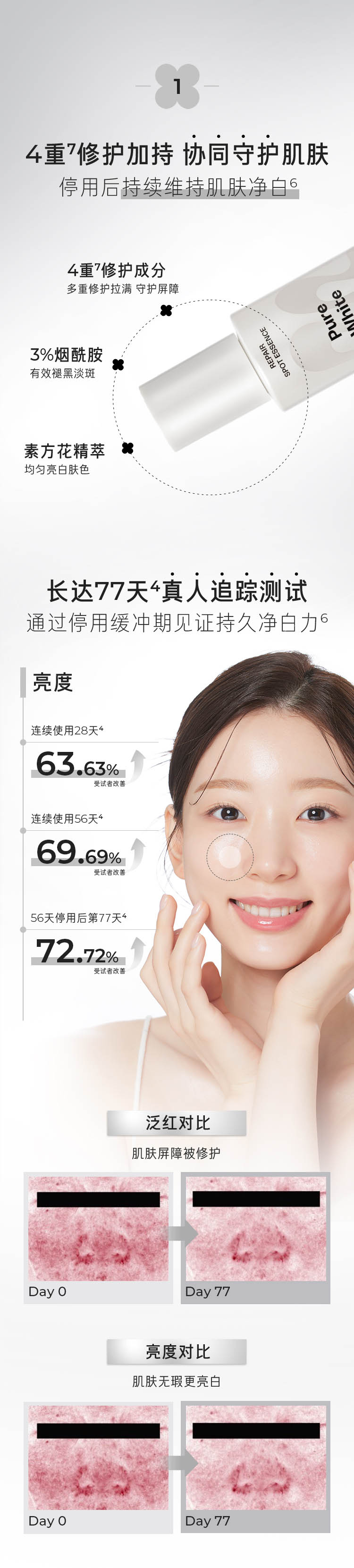 净白修护淡斑精华乳